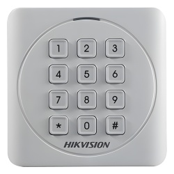 HIKVISION DS-K1801EK Lector de Control de Acceso / Proximidad EM 125 kHz / Teclado PIN / Wiegand W26/W34 / IP65 / Compacto 87 mm (3.43 in)