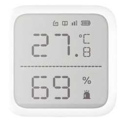 HIKVISION DS-PDTPH-E-WB(B) Sensor Inalámbrico de Temperatura y Humedad / Rango -35°C a 99°C / Alcance 800 m (2624.7 ft) / Cifrado AES-128 / Diseño Compacto 2.7" / Interior