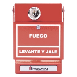 HOCHIKI DCP-AMS-KL-LP/S Estación Manual Direccionable / Doble Acción / LEDs Bicolor / Metal / Caja 4'