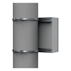 HOFFMAN EPF0300 Kit de Fijacion para Postes / Enclosure Pole Fixation / Acero Galvanizado / Carga Maxima 900 N / Diametro Poste 80-250 mm (3.15-9.84 in) / 2 Perfiles + Accesorios