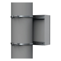 HOFFMAN EPF0300 Kit de Fijacion para Postes / Enclosure Pole Fixation / Acero Galvanizado / Carga Maxima 900 N / Diametro Poste 80-250 mm (3.15-9.84 in) / 2 Perfiles + Accesorios