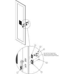 HOFFMAN NCLH Chapa de Seguridad para Gabinete Con Combinacion de 3 Digitos / Control Llave Maestra / Acero Negro Texturizado / Dimensiones 7.50 x 1.38 x 2.50 in - Img 2
