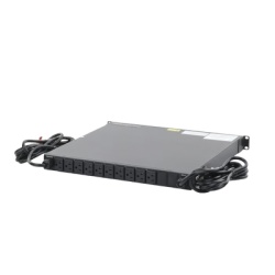HOFFMAN NPATS11001 PDU Monitoreable de Transferencia Automatica ATS (Fuente Redundante) Con 10 Salidas 5-15R Enchufes de Entrada NEMA 5-15P Instalacion Horizontal de 19in 1UR 15 Amp 120 Vca