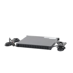 HOFFMAN NPATS11002 PDU Monitoreable de Transferencia Automatica ATS (Fuente Redundante) Con 10 Salidas 5-15R Enchufes de Entrada L5-20P Instalacion Horizontal de 19in 1UR 20 Amp 120 Vca