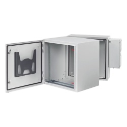 HOFFMAN PTHS242430G4A Gabinete Industrial ProTek de 12 UR Puerta Solida de 612 x 600 x 789 mm Con Aire Acondicionado de 2000 BTU Proteccion NEMA Tipo 4/12; IP66; IK10 Abatible Fabricado en Acero Color