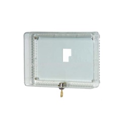 HONEYWELL HOME RESIDEO TG512A1009/U Guarda de termostato Versaguard / cubierta transparente policarbonato / doble pared / 248x184x86 mm / cerradura con llave / montaje pared o caja