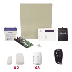 HONEYWELL HOME RESIDEO VISTA48PLUSMINI/6160RF Kit de alarma / Panel VISTA-48 con receptor / Teclado 6160RF / 2 Contactos 5800MINI / 3 PIR 5800PIR / Control remoto 5834-4 / Batería y transformador