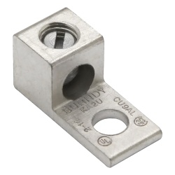 HUBBELL BURNDY HUB-KA6U Terminal Universal de Aluminio/ 1 Orificio para Calibre 14- 6 AWG / Perno de 1/4" / AL-CU Estanado.