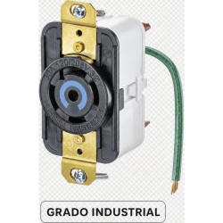 HUBBELL HUB-HBL-2810-ST Receptaculo de Media Vuelta Industrial 30 A 120/208 V CA/ Nema L21-30R /Color Negro