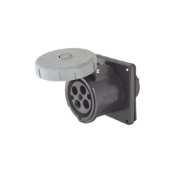 HUBBELL HUB-HBL-460-R5W Receptaculo Pin and Sleeve Trifasico / 60 A 600 VCA 3 Fases / 3 Polos 4 Hilos / Hermetico / Grado Industrial.