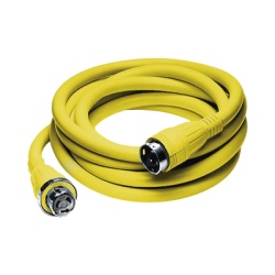 HUBBELL HUB-HBL-61C-M52 Conjunto de Cable con Extremos Macho y Hembra / 50 A 125/250 V CA / 3 Polos 4 Hilos / Color Amarillo / Grado Marino.