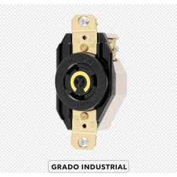 HUBBELL HUB-HBL2310 Receptaculo de Media Vuelta Industrial para Empotrar de 20 A 125 V CA 2 Polos 3 Hilos (NEMA L5-20R)
