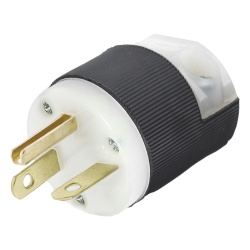 HUBBELL HUB-HBL5466C Clavija Entrada Recta/ 20 A 250 V CA/ 2 Polos 3 Hilos/ Nema 6-20 P/Grado Comercial - Industrial.