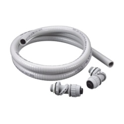 HUBBELL HUB-PS0-5GY-KIT Kit de 6 pies de Tuberia Liquidtight PolyTuff y 2 Conectores Rectos de 1/2".