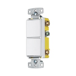 HUBBELL HUB-RCD-103W Interruptor Residencial 15 A 120-277 V 1 Polo 3 Vias Cableado lateral Color Blanco.