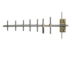 HUSTLER YU10-89060N Antena Base Direccional 890-960 Mhz 10 dB de ganancia. Soporta vientos de hasta 258 Km/h Conector N Hembra