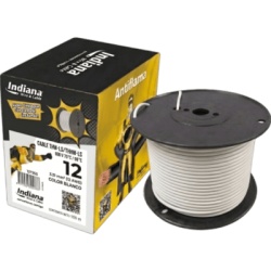 INDIANA SLY-308-WHT/100 Cable THW-LS / Calibre 12 AWG / 19 Hilos / Color Blanco / Bobina 100 m (328 ft)