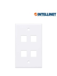 INTELLINET ITL1630003 INTELLINET 163316 Tapa para caja Montaje al ras 4 salidas blanco