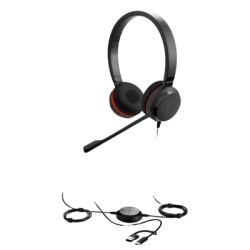 JABRA EVOLVE-30I-IDUO-MS-USBC/A Jabra Evolve 30 II Duo MS con conexion USB C/A y 3.5mm microfono con cancelacion de ruido y controlador en el cable con botones e indicadores LED (5399-823-369))