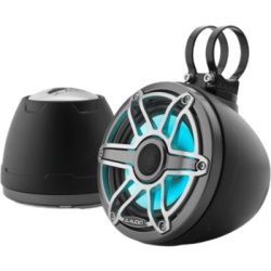 JL AUDIO 10-03261-00 Sistema Cerrado Coaxial 6.5 in (165 mm) / Potencia RMS 75 W / Impedancia 4 Ω / Respuesta 100 Hz-25 kHz / Sensibilidad 89.5 dB / LED Transflective / Rejilla Deportiva Titanio / Cono Polipropileno con Mica / Tweeter Cúpula de Seda 20