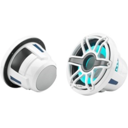 JL AUDIO 10-03489-00 Subwoofer Náutico 10" (25.4 cm) / JL Audio M6 / LED Transflective / Rejilla Deportiva Blanca / 250 W RMS / 4 Ω / Uso Cerrado / Cono de Polipropileno Relleno de Mica / Montaje 150 mm (5.90 in) / Náutico