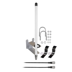 KERLINK ACC-IOT-KAN09-02 Antena LoRa Omnidireccional para Exterior / 6 dBi / 863-928 MHz / Dipolo Colineal / IP67 / Proteccion DC Ground / Resistencia al Viento 240 km/h (150 mph) / Cable LMR195 1 m (