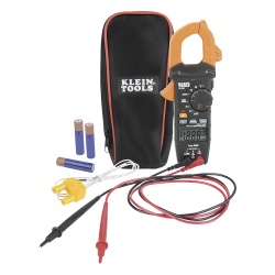 KLEIN TOOLS CL220 Amperimetro Digital de Gancho de Rango Automatico de 400 A CA con Medidor de Temperatura.