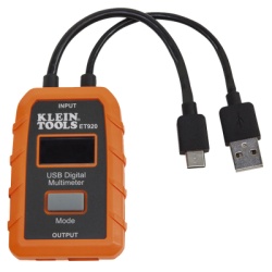 KLEIN TOOLS ET-920 Multimetro digital USB para USB-A y USB-C.