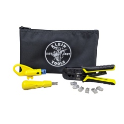 KLEIN TOOLS VDV026212 Kit de Instalacion de cable UTP con Estuche (Desforrador + Ponchadora + Ponchadora 110).