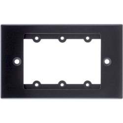 KRAMER FRAME-1G/US(B) Frame para Wall Plate / 1 Gang / Metal / Montaje al Ras / 3 Inserciones USA / Negro
