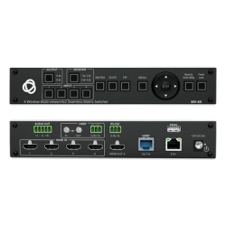 KRAMER MV-4X Matrix HDMI 4x2 con Escalado Integrado | Multi-Ventana | 4K@60Hz 4:4:4 | HDBT y HDMI | HDCP 2.3 | Conmutacion Sin Corte | PiP-PoP | Control Web