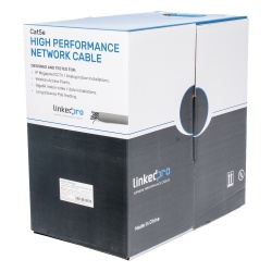LINKEDPRO BY EPCOM EP-CAT-5E-R2 Bobina de Cable de 305 Metros (1000 Pies) Cat5e Aleacion de Cobre y Aluminio (CCA) Color Gris Uso Interior