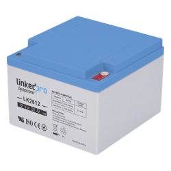 LINKEDPRO BY EPCOM LK2612 Bateria de respaldo 12 V | 26 Ah AGM | Especial para Seguridad Electronica | UPS | Sistemas de Emergencia | Vida util 5 anos | Terminales M5