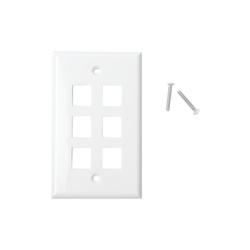 LINKEDPRO BY EPCOM LP-FP-20 Placa de Pared de 6 Puertos Keystone Color Blanco
