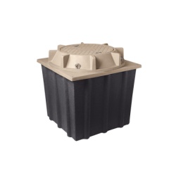 LINKEDPRO BY EPCOM LP-MH-4X4X4 Registro Manhole con Tapa de Concreto Polimerico 1.22 x 1.22 x 1.22 Metros (4 x 4 x 4 Pies) Resistencia 20 Toneladas Uso Vehicular Pesado