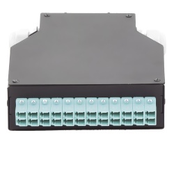 LINKEDPRO BY EPCOM LP-RDLCUMM Distribuidor de Fibra Optica para Riel Din 12 Acopladores LC/UPC Duplex Multimodo con Charola de Empalme