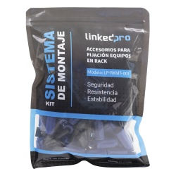 LINKEDPRO BY EPCOM LP-RKMT-001 Kit de Montaje Rapido para Equipos en Rack / No mas Tuercas Enjauladas / Soporta hasta 50 kg (50 Piezas)