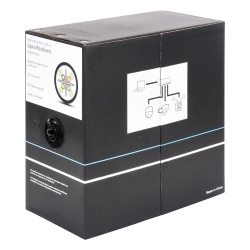LINKEDPRO BY EPCOM PRO-CAT-6-EXT-LITES Bobina de Cable 305 Metros (1000 Pies) Cat6 24 AWG Climas Extremos Color Negro Sin Blindar para Intemperie