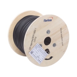 LINKEDPRO BY FIBERHOME IC-FIG8A2-1C Carrete de 1 km de Fibra Optica Aerea Mini Figura 8 G.657A2 Tipo Drop Monomodo de 1 Hilo (Unifibra) Color Negro Span 80