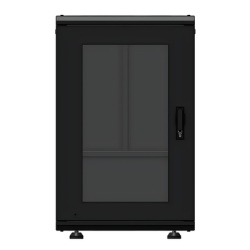 LINKEDPRO LES-60-60-18UG Gabinete Rack 19 Pulgadas / 18 Unidades / Piso / Puerta de Cristal / Acero Calibres 16-18-20 / Capacidad 750 kg (1653.5 lb) / Dimensiones 60 cm (23.6 in) x 93 cm (36.6 in) x 4