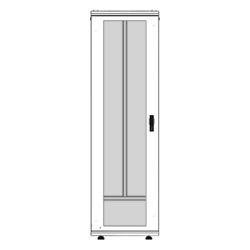 LINKEDPRO LES-60-60-42UGW Gabinete Rack 42 Unidades / Piso 19 Pulgadas / Puerta Cristal Templado / Capacidad Carga 1000 Kg / Acero Calibres 16-18-20 / Ventilacion Superior / Ruedas y Niveladores / Cer