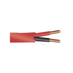 LINKEDPRO LP214-FIRE Alambre de Alarma contra Incendios - Bobina de 305 Metros (1000 Pies): 2 x 14 AWG Rojo Tipo FPLR (UL) FT4 Ideal para Sistemas de Deteccion y Evacuacion de Incendios