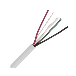 LINKEDPRO LP418W/1000 Bobina de 305 Metros (1000 Pies) / Alambre de Cobre 4 x 18 AWG / Color Blanco / CM / Para Sistemas de Seguridad y Alarmas