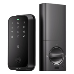LNDU HK01W Cerradura Inteligente con Huella Digital LNDU HK01W / WiFi Integrado / Compatible Apple HomeKit / Teclado Tactil / 8 Baterias AA / Escaneo iPhone-Apple Watch-Fob / Bloqueo Manual y Automati