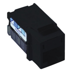 LUTRON ELECTRONICS CON1PC6BL Jack RJ45 categoria 6 de 8 conductores tipo snap-in color negro para el marco de 6 puertos de la linea Claro