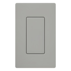 LUTRON ELECTRONICS DV-BI-GR Inserto ciego para placa de pared estilo decorador acabado brillante en color gris cubre una apertura sin usar en placas Lutron Claro