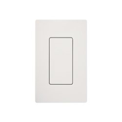 LUTRON ELECTRONICS DVBI Inserto ciego estilo Designer para cubrir espacios sin usar en placas de pared Lutron Claro y Satin Colors instalacion a presion sin tornillos color blanco brillante