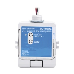 LUTRON ELECTRONICS LMJ16RDVB Modulo de rele de radiofrecuencia con tecnologia Softswitch conmuta hasta 16 A de proposito general 120/277 V apto para plenum compatible con RA2 Select RadioRA 2 y HomeWo