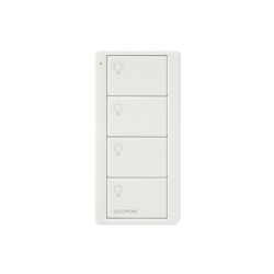 LUTRON ELECTRONICS PJ24BGWHL31 Control inalambrico Pico 4 botones ideal para generar 3 escenas y un apagado
