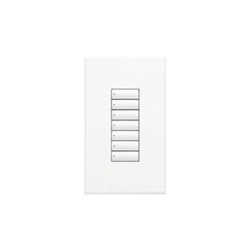 LUTRON ELECTRONICS QSWS27BIWH Teclado de pared seeTouch QS de 7 botones con retroiluminacion y LED de estado estilo insert alimentado por QS Link color blanco para GRAFIK Eye QS Sivoia QS y Quantum